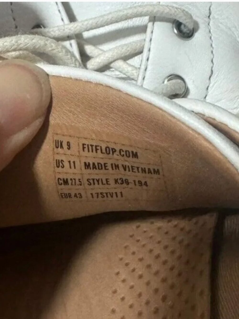 Fit Flop Lightweight Leather Sneakers Size 11 - Picture 4 of 4